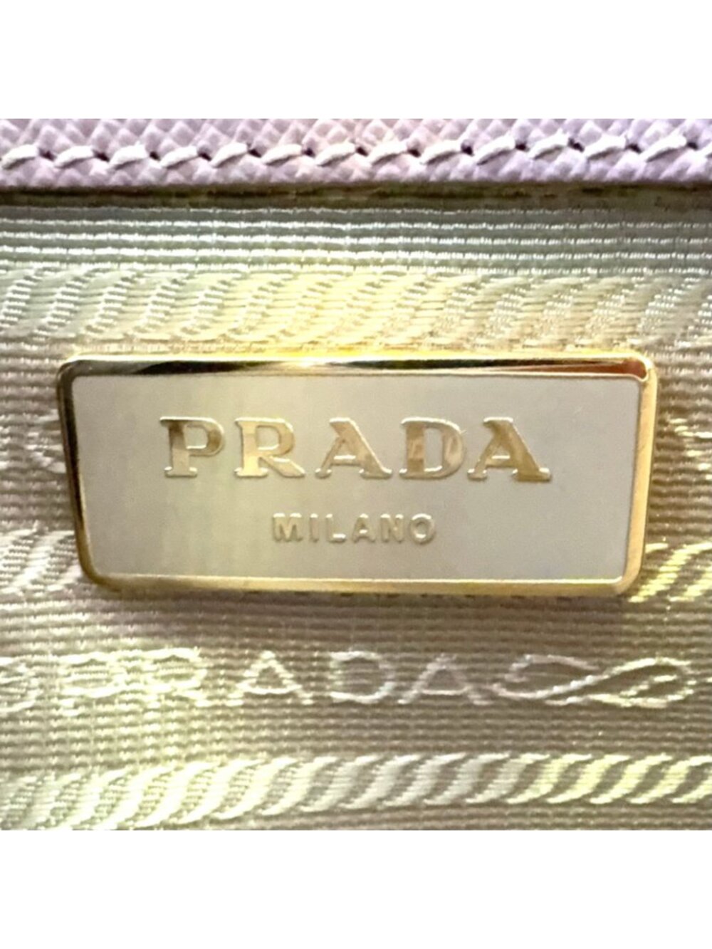 Prada Galleria Saffiano Leather Pink Beige Shoulder Bag Gold - Picture 4 of 15